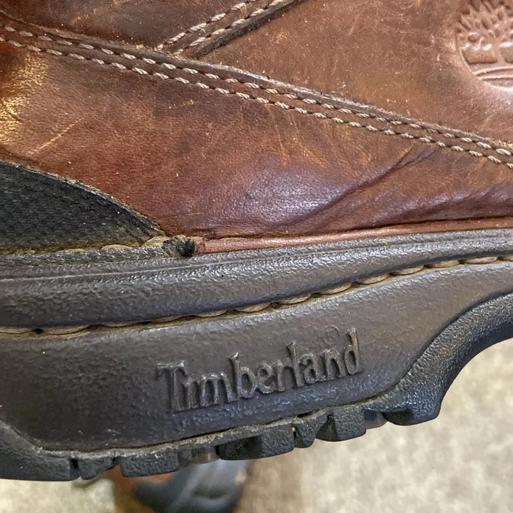 Timberland Support Brake Propel Flex Men's Brown Leather Boots Shoes Size 9.5M